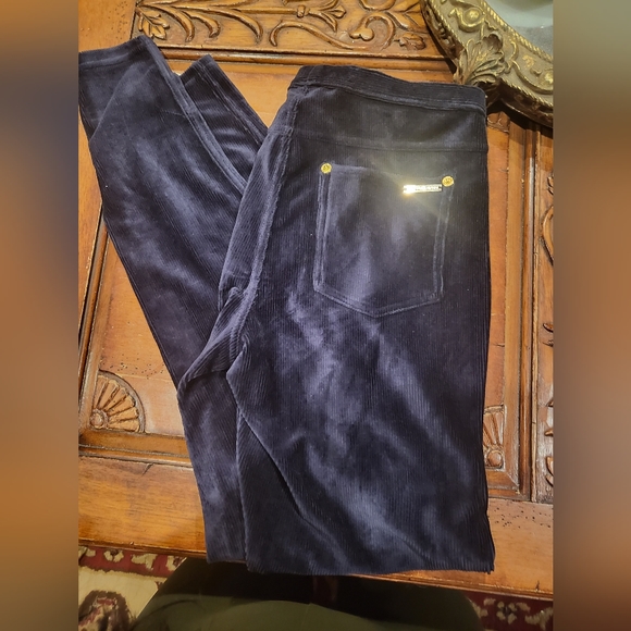 Michael Kors Pants - Michael Kors Pants Couduroy blue velvet like new, size small